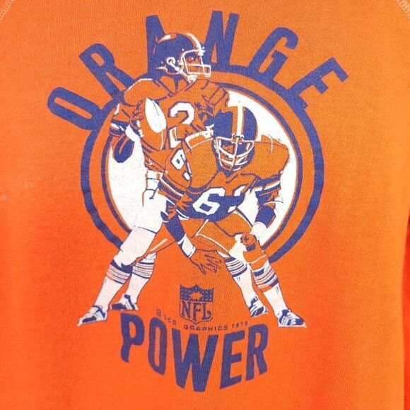 Denver Broncos Sweatshirt Vintage 70s 1979 Orange Power NFL Football Mens Size M - Picture 2 of 7